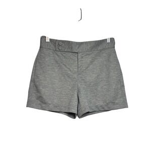 Robert Rodriguez Heather Grey High Waist Button Detail Knit Shorts NWT Size S